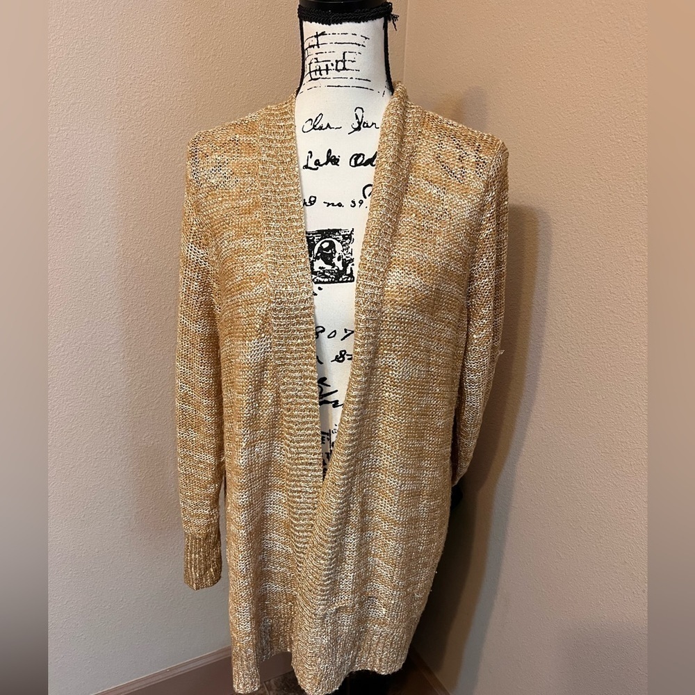 White Stag gold cream cardigan sweater. Size XL (16-18)